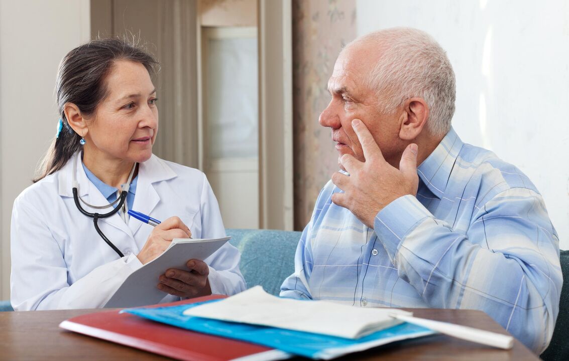 consulta médica com prostatite